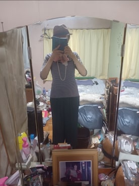 「アイテム（タンクトップ）」を使った、つっしーさん（レディース・167cm・40代）の夏コーディネート