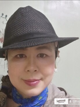「アイテム（帽子）」を使った、つっしーさん（レディース・167cm・40代）の春コーディネート