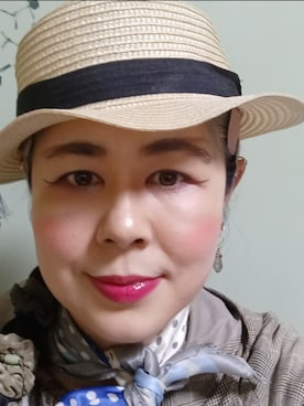 「アイテム（帽子）」を使った、つっしーさん（レディース・167cm・40代）の春コーディネート