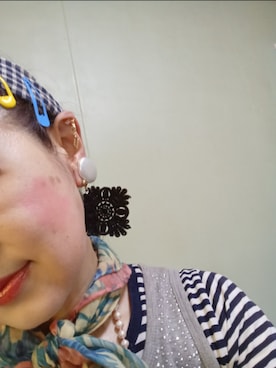 「アイテム（ピアス（片耳用））」を使った、つっしーさん（レディース・167cm）の夏コーディネート
