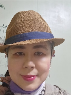 「アイテム（帽子）」を使った、つっしーさん（レディース・167cm・40代）の春コーディネート
