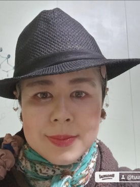 「アイテム（帽子）」を使った、つっしーさん（レディース・167cm・40代）の春コーディネート