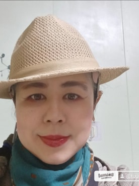 「アイテム（帽子）」を使った、つっしーさん（レディース・167cm・40代）の春コーディネート