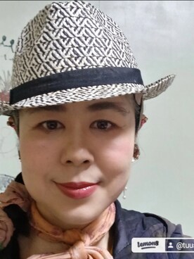 「アイテム（帽子）」を使った、つっしーさん（レディース・167cm・40代）の春コーディネート