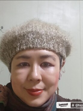 「アイテム（帽子）」を使った、つっしーさん（レディース・167cm・40代）の冬コーディネート
