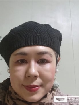 「アイテム（帽子）」を使った、つっしーさん（レディース・167cm・40代）の冬コーディネート
