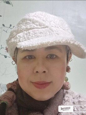 「アイテム（帽子）」を使った、つっしーさん（レディース・167cm・40代）の春コーディネート