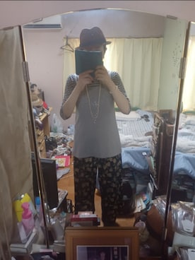「アイテム（タンクトップ）」を使った、つっしーさん（レディース・167cm・40代）の夏コーディネート