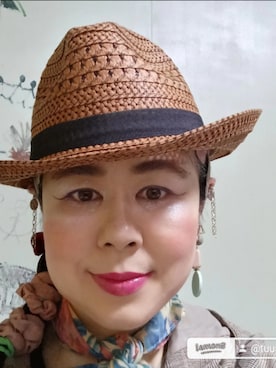 「アイテム（帽子）」を使った、つっしーさん（レディース・167cm・40代）の春コーディネート