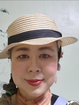 「アイテム（帽子）」を使った、つっしーさん（レディース・167cm・40代）の春コーディネート
