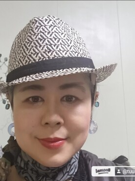 「アイテム（帽子）」を使った、つっしーさん（レディース・167cm・40代）の春コーディネート
