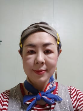 「アイテム（ヘアバンド）」を使った、つっしーさん（レディース・167cm・40代）の夏コーディネート