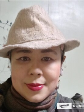 「アイテム（帽子）」を使った、つっしーさん（レディース・167cm・40代）の春コーディネート