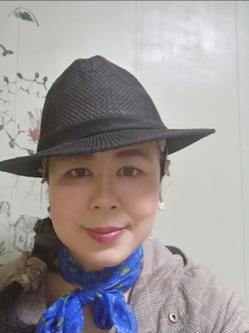 「アイテム（帽子）」を使った、つっしーさん（レディース・167cm・40代）の春コーディネート