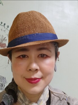 「アイテム（帽子）」を使った、つっしーさん（レディース・167cm・40代）の春コーディネート