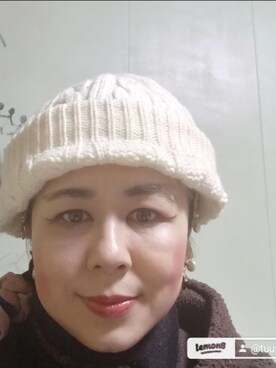 「アイテム（帽子）」を使った、つっしーさん（レディース・167cm・40代）の冬コーディネート