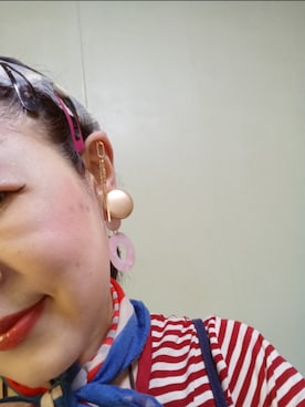 「アイテム（アクセサリー）」を使った、つっしーさん（レディース・167cm・40代）の夏コーディネート