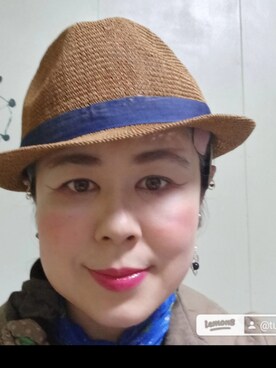 「アイテム（帽子）」を使った、つっしーさん（レディース・167cm・40代）の春コーディネート