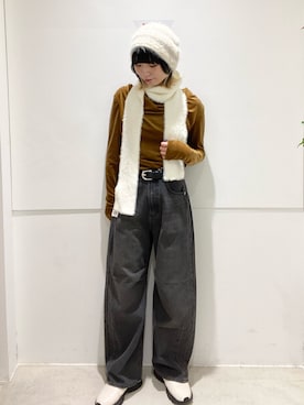 「アイテム（その他トップス）」を使った、つっちーさん（レディース・162cm）の冬コーディネート