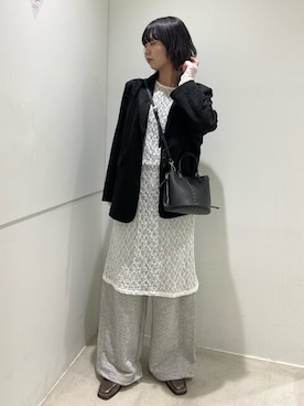 「アイテム（スウェットパンツ）」を使った、つっちーさん（レディース・162cm）の秋コーディネート