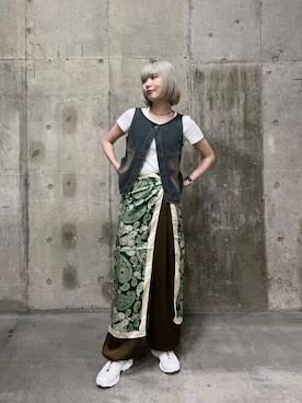 「SMELLY（スメリー）のアイテム（財布/小物）」を使った、つっちーさん（レディース・162cm）の夏コーディネート