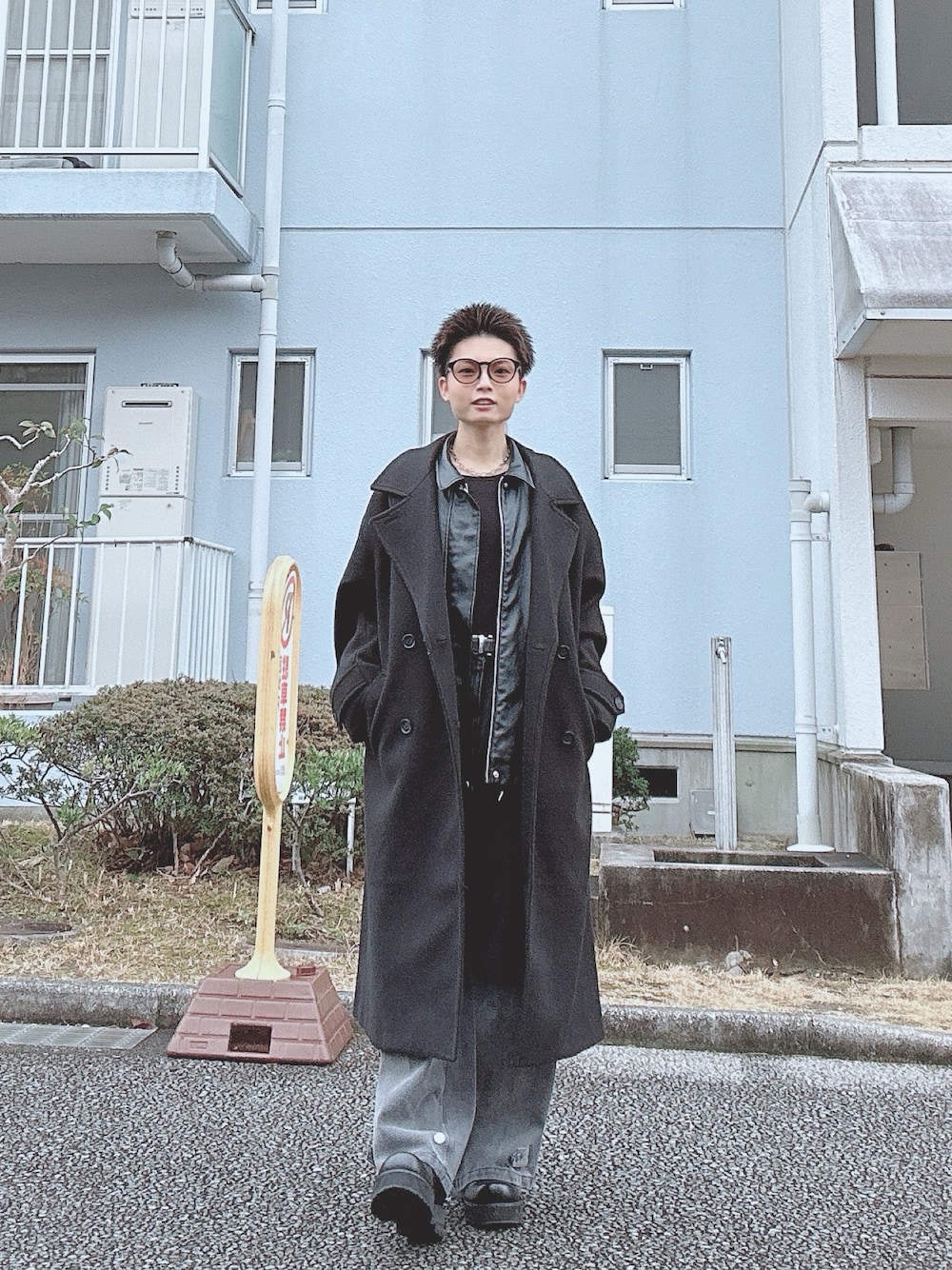 CLEL ダブルチェスターコート ダークブラウン 完売品 CLEL チェスターコート コート 「CLEL」Tech Melton Loose