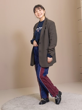 「TOGA PULLA（トーガ　プルラ）のアイテム」を使った、似合うラボTVのミサトさん（レディース・164cm）の冬コーディネート