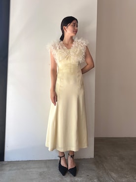 「アイテム（ドレス）」を使った、YUKA OTAさん（レディース・165cm）の夏コーディネート