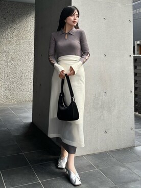 YUKA OTAさん（レディース・165cm）の冬コーディネート