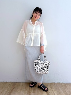 「アイテム（ヘアアクセサリー）」を使った、and.youさん（レディース・157cm）の夏コーディネート