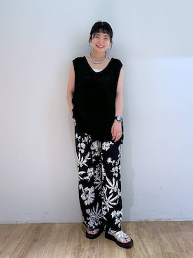 「アイテム（ヘアアクセサリー）」を使った、and.youさん（レディース・157cm）の夏コーディネート