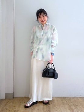 「アイテム（タンクトップ、シルバー系）」を使った、and.youさん（レディース・157cm）の夏コーディネート