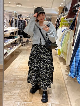 「ラフ」｜「アイテム（キャップ）」を使った、and.youさん（レディース・157cm）の秋コーディネート