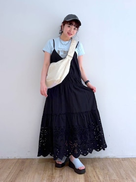 「LOWRYS FARM（ローリーズファーム）のアイテム（帽子）」を使った、and.youさん（レディース・157cm）の春コーディネート