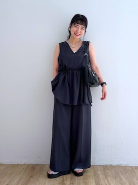 「アイテム（ヘアアクセサリー）」を使った、and.youさん（レディース・157cm）の夏コーディネート