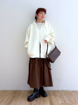 「LOWRYS FARM（ローリーズファーム）のアイテム（ブーツ）」を使った、and.youさん（レディース・157cm）の秋コーディネート
