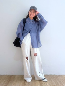 「LOWRYS FARM（ローリーズファーム）のLFポーチツキショルダー 284037（ショルダーバッグ）」を使った、and.youさん（レディース・157cm）の春コーディネート