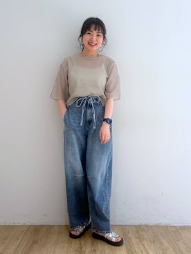 「アイテム（その他、グレー系）」を使った、and.youさん（レディース・157cm）の夏コーディネート