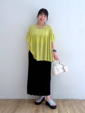 「アイテム（その他、グレー系）」を使った、and.youさん（レディース・157cm）の夏コーディネート