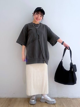 「LOWRYS FARM（ローリーズファーム）のLFポーチツキショルダー 284037（ショルダーバッグ）」を使った、and.youさん（レディース・157cm）の春コーディネート