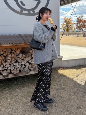 「アイテム（ヘアアクセサリー）」を使った、and.youさん（レディース・157cm）の冬コーディネート