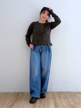 「アイテム（ヘアゴム）」を使った、and.youさん（レディース・157cm）の冬コーディネート