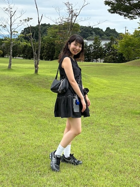 「LOWRYS FARM（ローリーズファーム）のチャームツキミニトートＢＡＧ 284096（トートバッグ）」を使った、and.youさん（レディース・157cm）の夏コーディネート