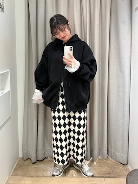 「アイテム（ヘアゴム）」を使った、and.youさん（レディース・157cm）の冬コーディネート