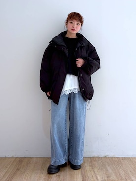 「LOWRYS FARM（ローリーズファーム）のアイテム（ブーツ）」を使った、and.youさん（レディース・157cm）の秋コーディネート