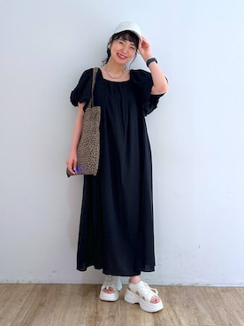 「LOWRYS FARM（ローリーズファーム）のスタイルＵＰクロスカップキャミ　100757（Tシャツ/カットソー）」を使った、and.youさん（レディース・157cm）の夏コーディネート