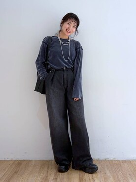 「アイテム（その他、グレー系）」を使った、and.youさん（レディース・157cm）の秋コーディネート