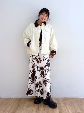 「アイテム（バレッタ/ヘアクリップ、シルバー系）」を使った、and.youさん（レディース・157cm）の秋コーディネート