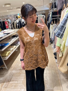 「アイテム（バレッタ/ヘアクリップ）」を使った、and.youさん（レディース・157cm）の夏コーディネート