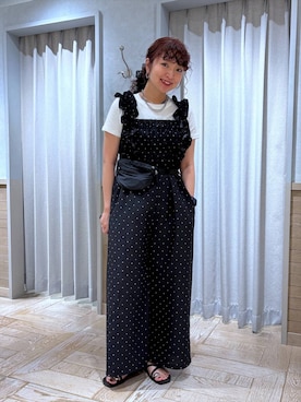 「アイテム（オールインワン・サロペット）」を使った、and.youさん（レディース・157cm）の夏コーディネート